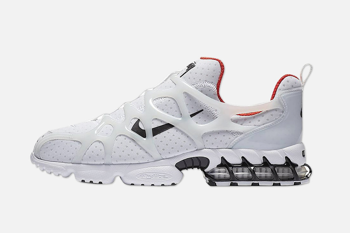 RAFFLE: Stüssy x Nike Air Zoom Spiridon KK "White/Habanero Red"