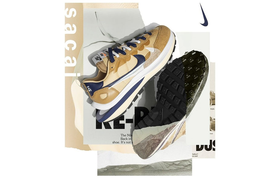 RAFFLE: SACAI x NIKE VAPORWAFFLE "SESAME/BLUE VOID-WHITE"