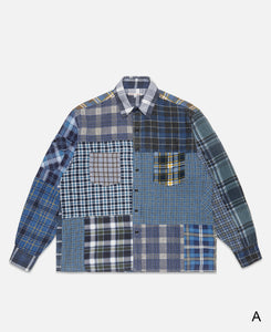 Straight Hem Flannel Shirt (Multi)