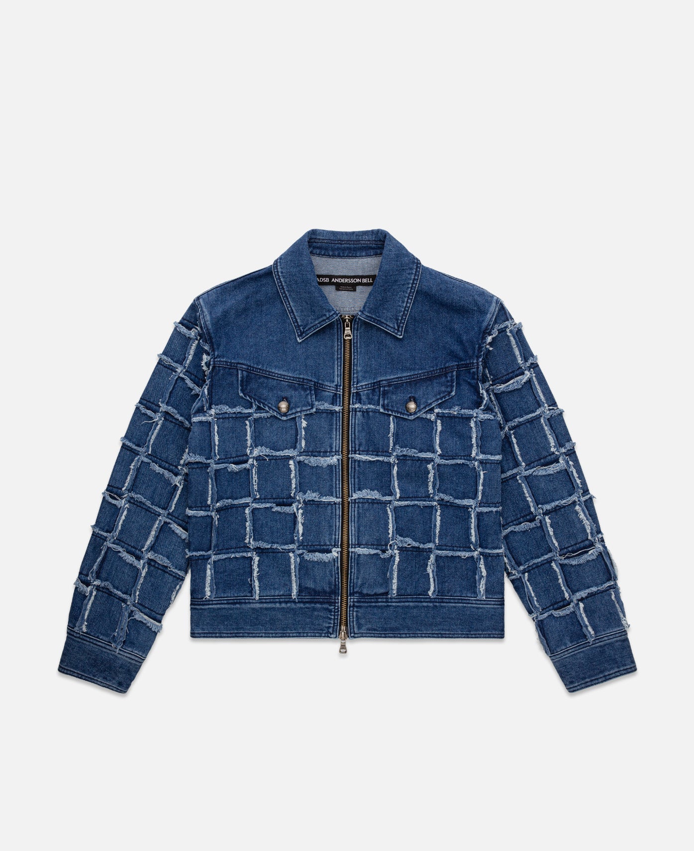 Unisex New Patchwork Denim Jacket (Blue)