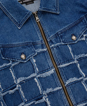 Unisex New Patchwork Denim Jacket (Blue)