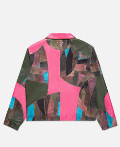 Unisex Trompe L'oeil Patchwork Jacket (Multi)