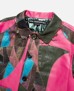Unisex Trompe L'oeil Patchwork Jacket (Multi)