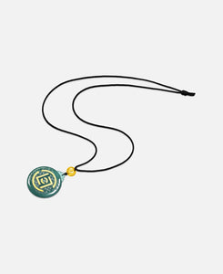 String Necklace With Pendant (Green)