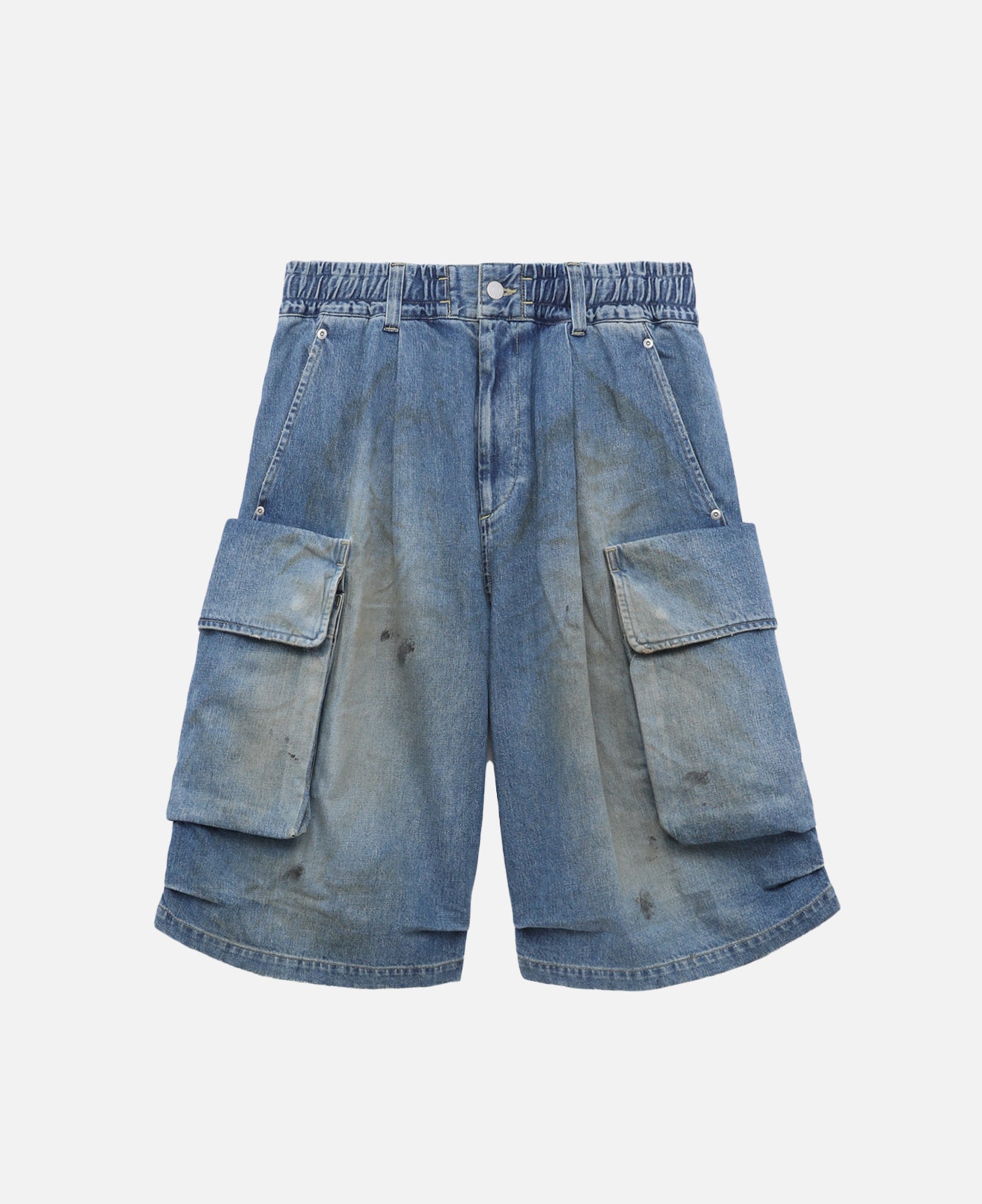 Vintage Dyed Selvedge Denim City Military Half Pants (Indigo)