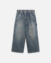 Vintage Dyed Selvedge Denim Worker Pants (Blue)