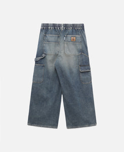 Vintage Dyed Selvedge Denim Worker Pants (Blue)