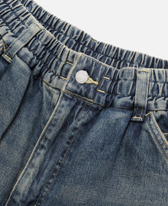 Vintage Dyed Selvedge Denim Worker Pants (Blue)
