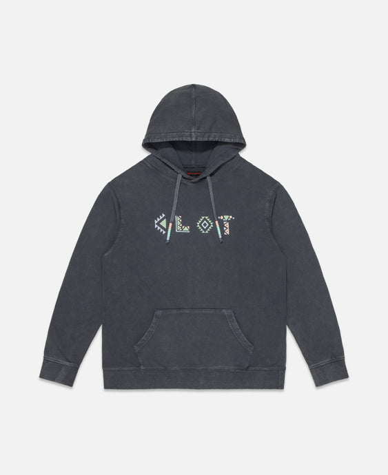 Beaded Drawstring Hoodie (Black)