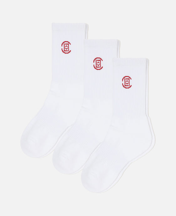 CLOT Jacquard Logo Socks (White)