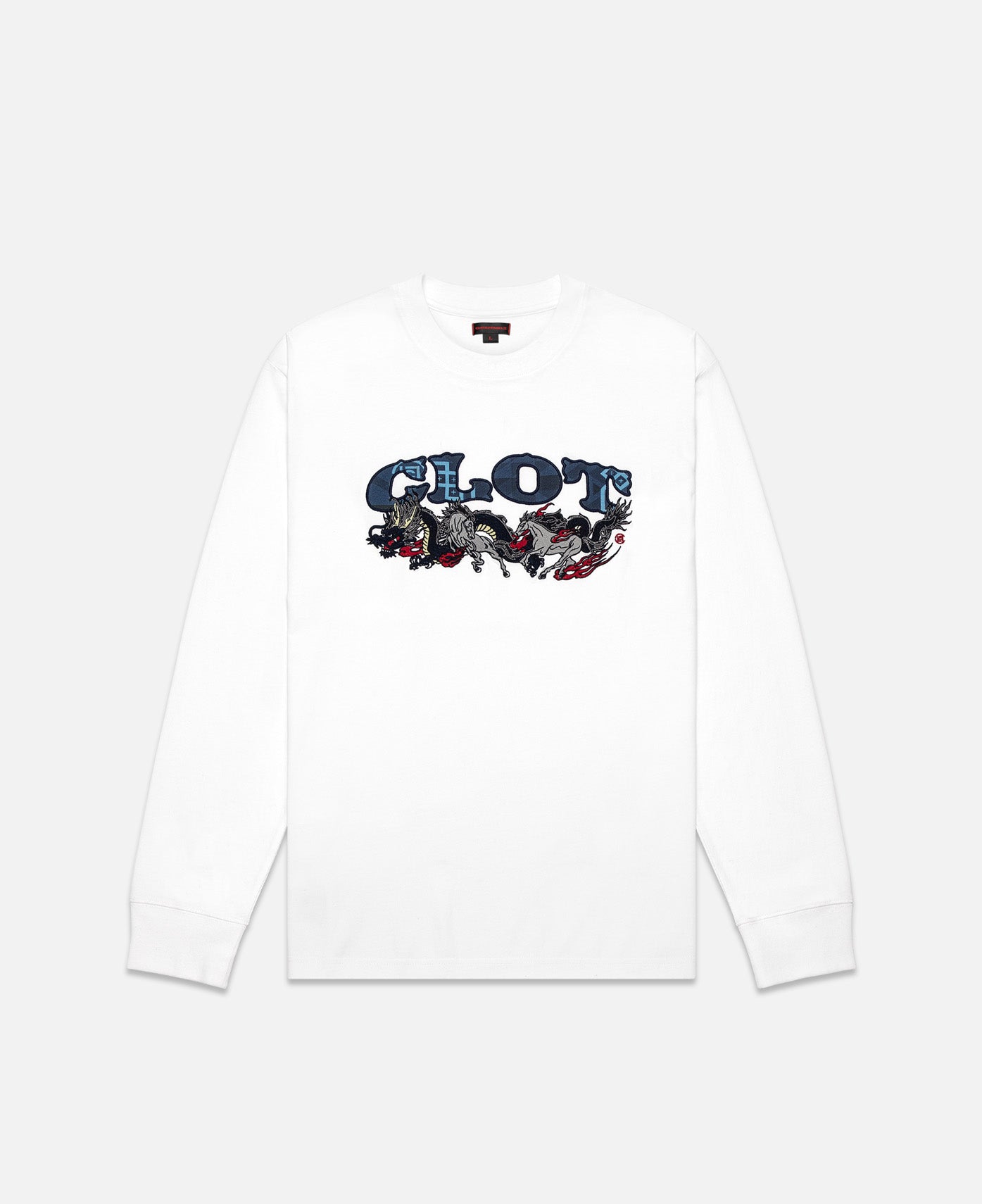 Dragon Horse Long Sleeves T-Shirt (White)