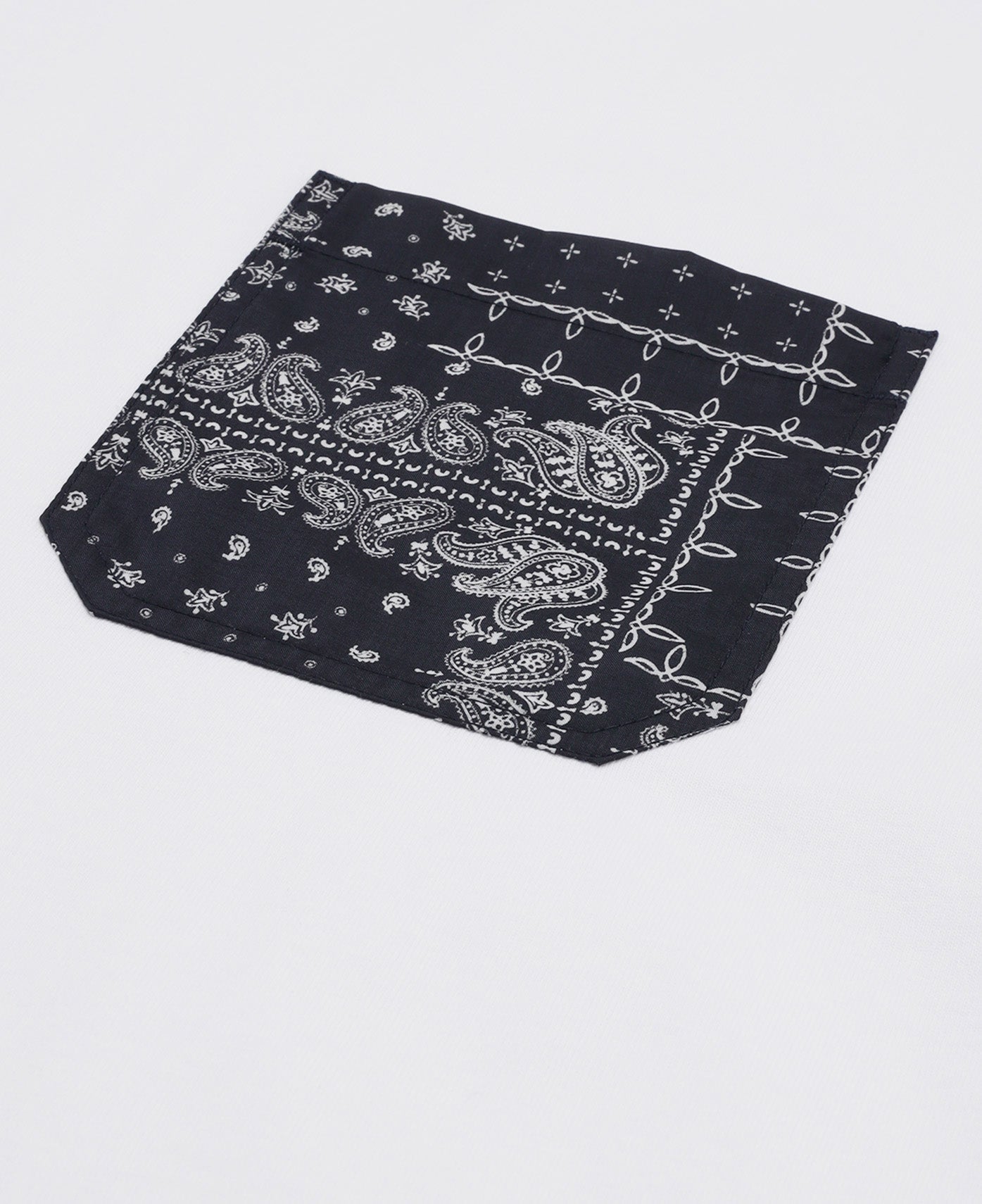 Paisley Pocket T-Shirt (White)
