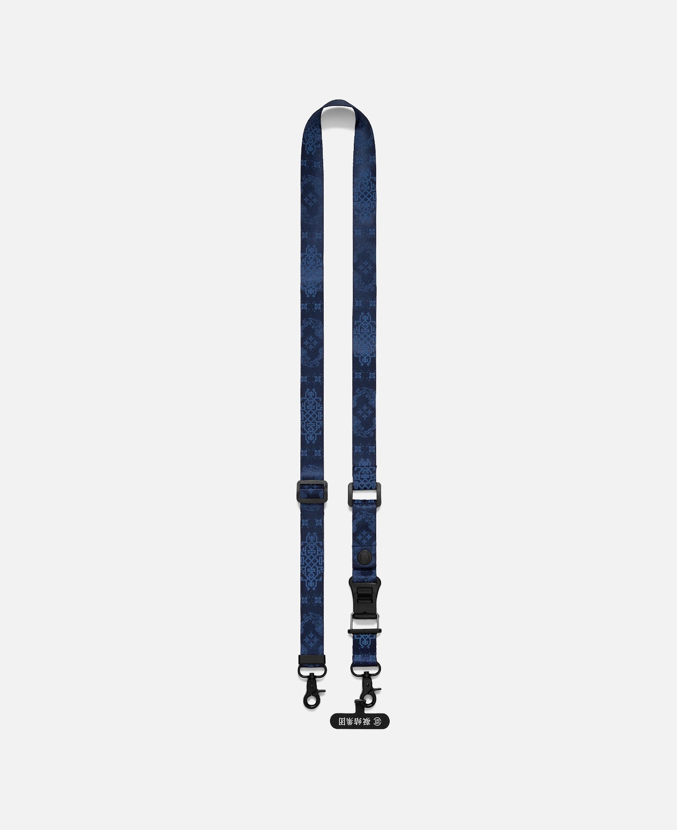 Silk Print Phone Strap (Navy)
