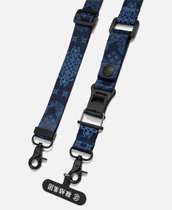 Silk Print Phone Strap (Navy)