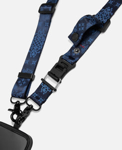 Silk Print Phone Strap (Navy)