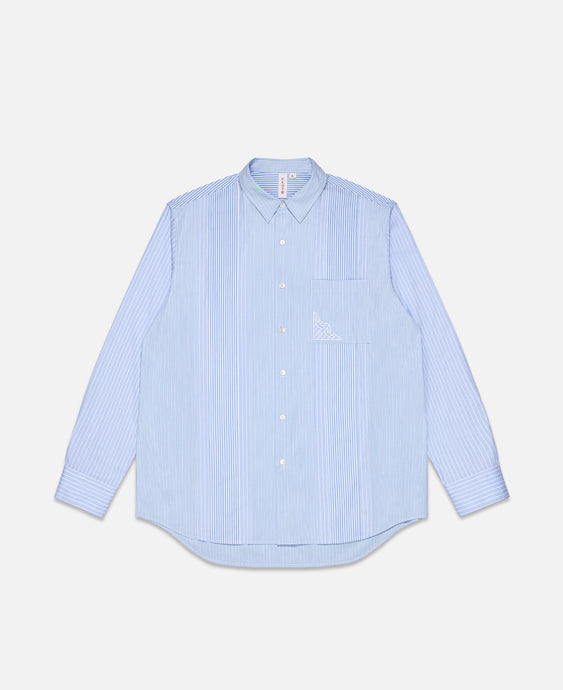 Striped Panel Shirt (Blue)