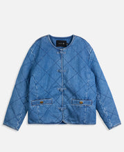 Coach Clot Quilted Denim Jacket (Indigo)