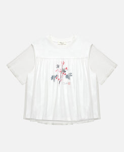 Abstract Flower Power Painting T-Shirt (White)