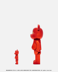 Be@rbrick  CLOTTEE x atmos 100% & 400% Set (Red)