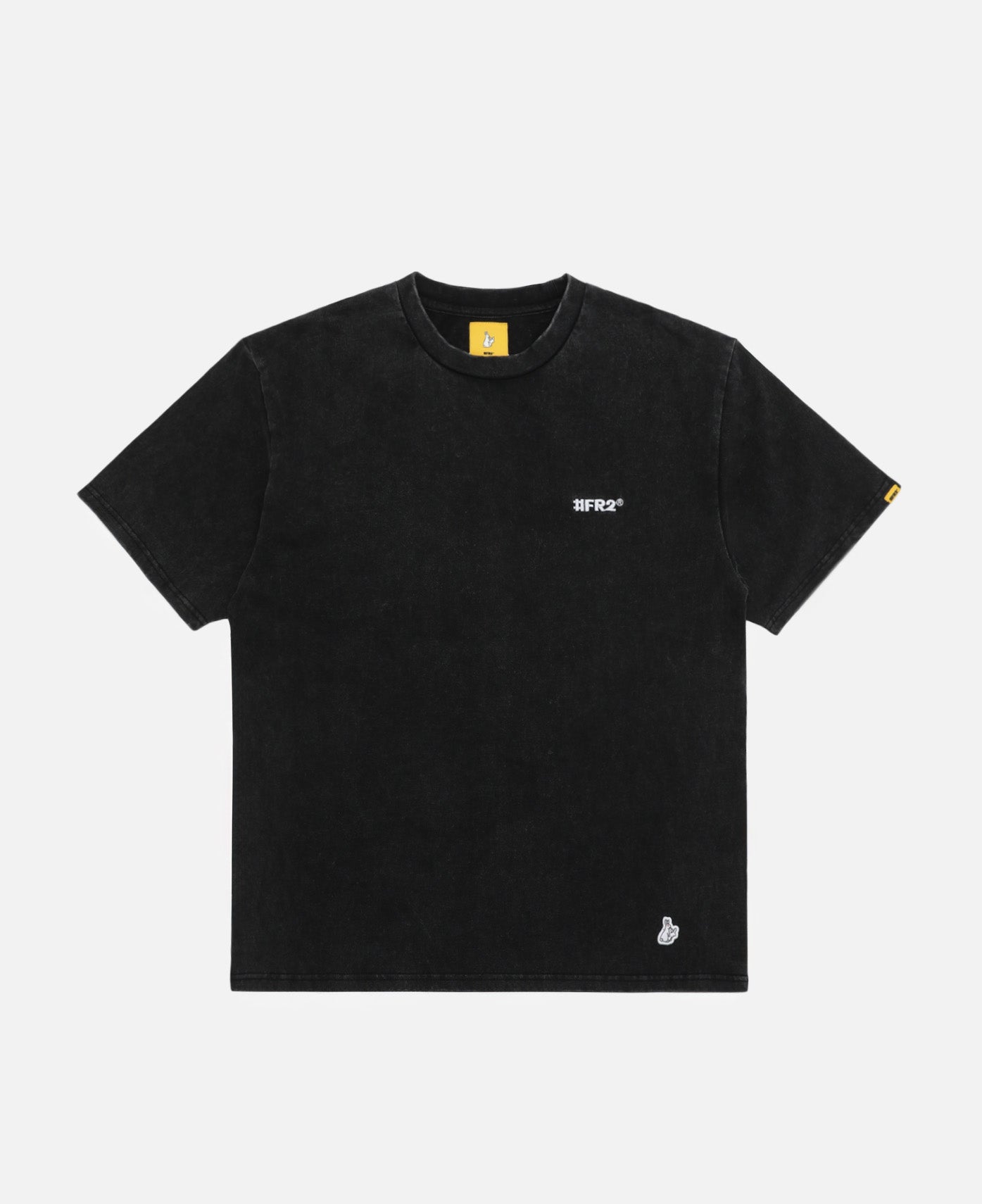 Acid Wash Embroidery Paisley T-Shirt (Black)