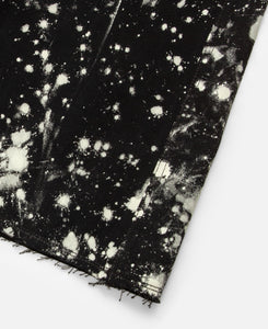 Bleached Wide Cropped Jeans (Black)