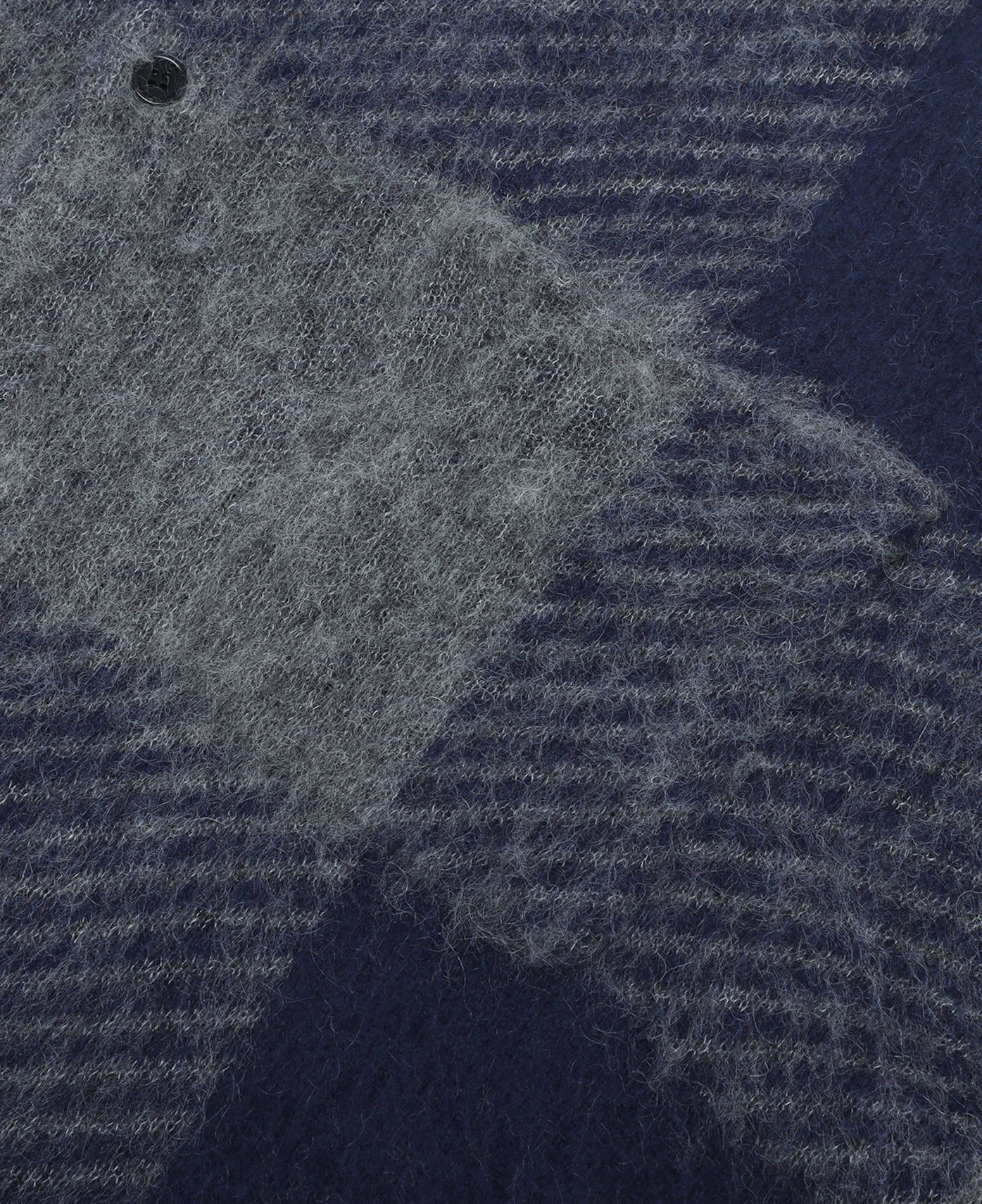Mohair Hooded Shirt Jacket (Blue)