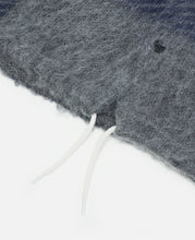 Mohair Hooded Shirt Jacket (Blue)