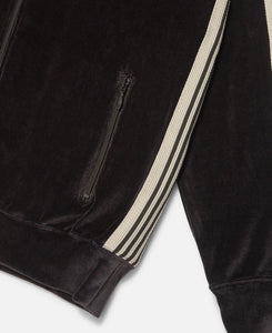 Rib Collar Track Jacket - C/Pe Velour (Charcoal)