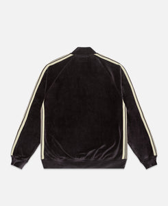 Rib Collar Track Jacket - C/Pe Velour (Charcoal)