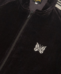 Rib Collar Track Jacket - C/Pe Velour (Charcoal)