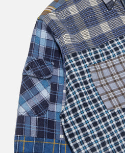 Straight Hem Flannel Shirt (Multi)