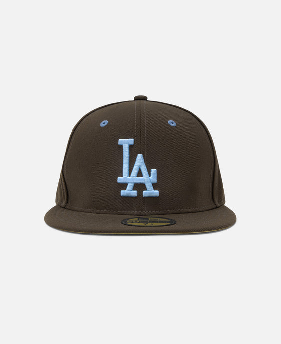 Easter Los Angeles Dodgers Cooperstown Birdseye Blue Undervisor Walnut 59Fifty Cap (Brown)