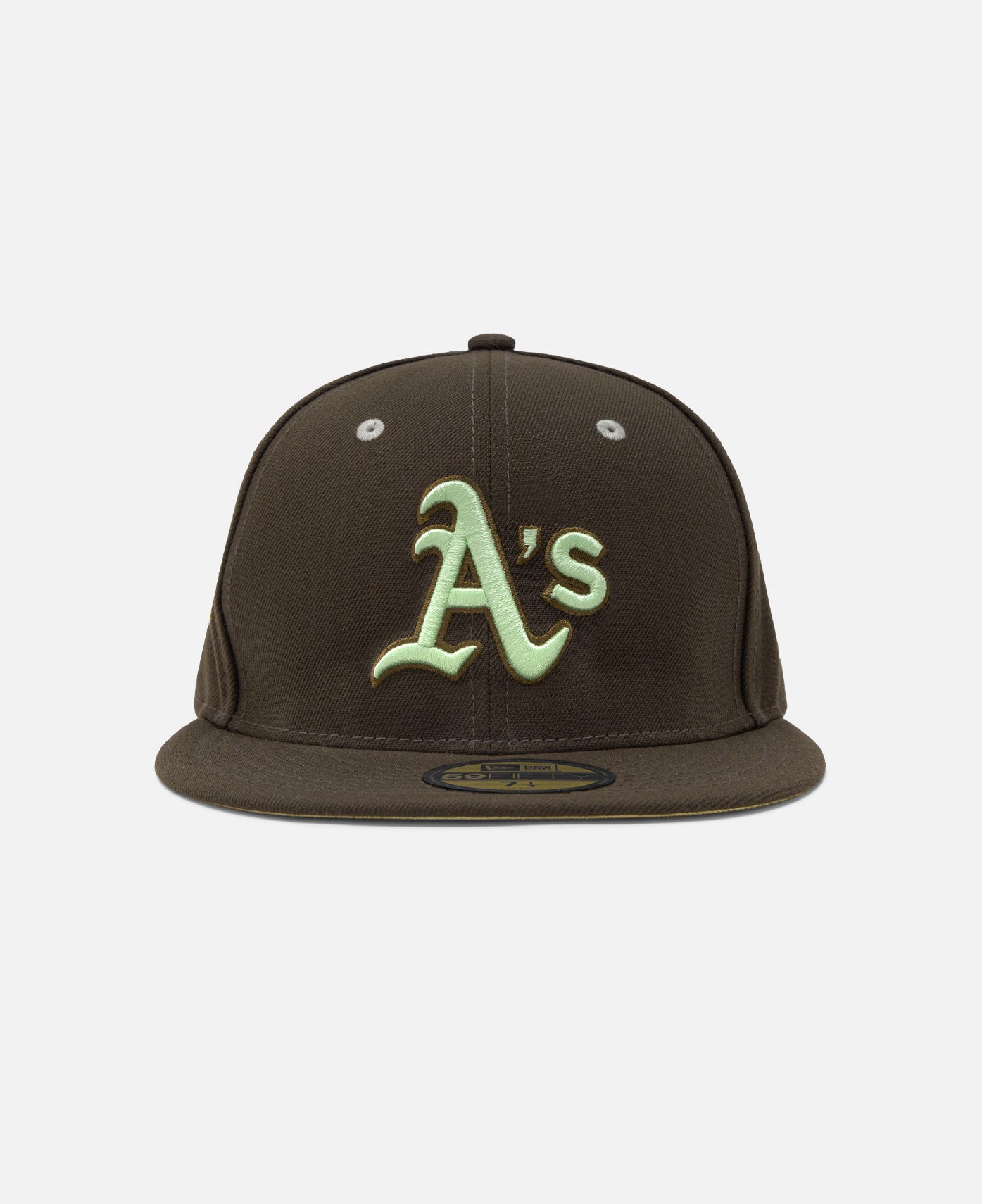Easter Oakland Athletics Cooperstown Soft Green Undervisor Walnut 59Fifty Cap (Brown)