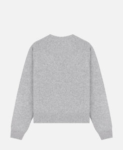 Vendome Script Cashmere Crewneck (Grey)