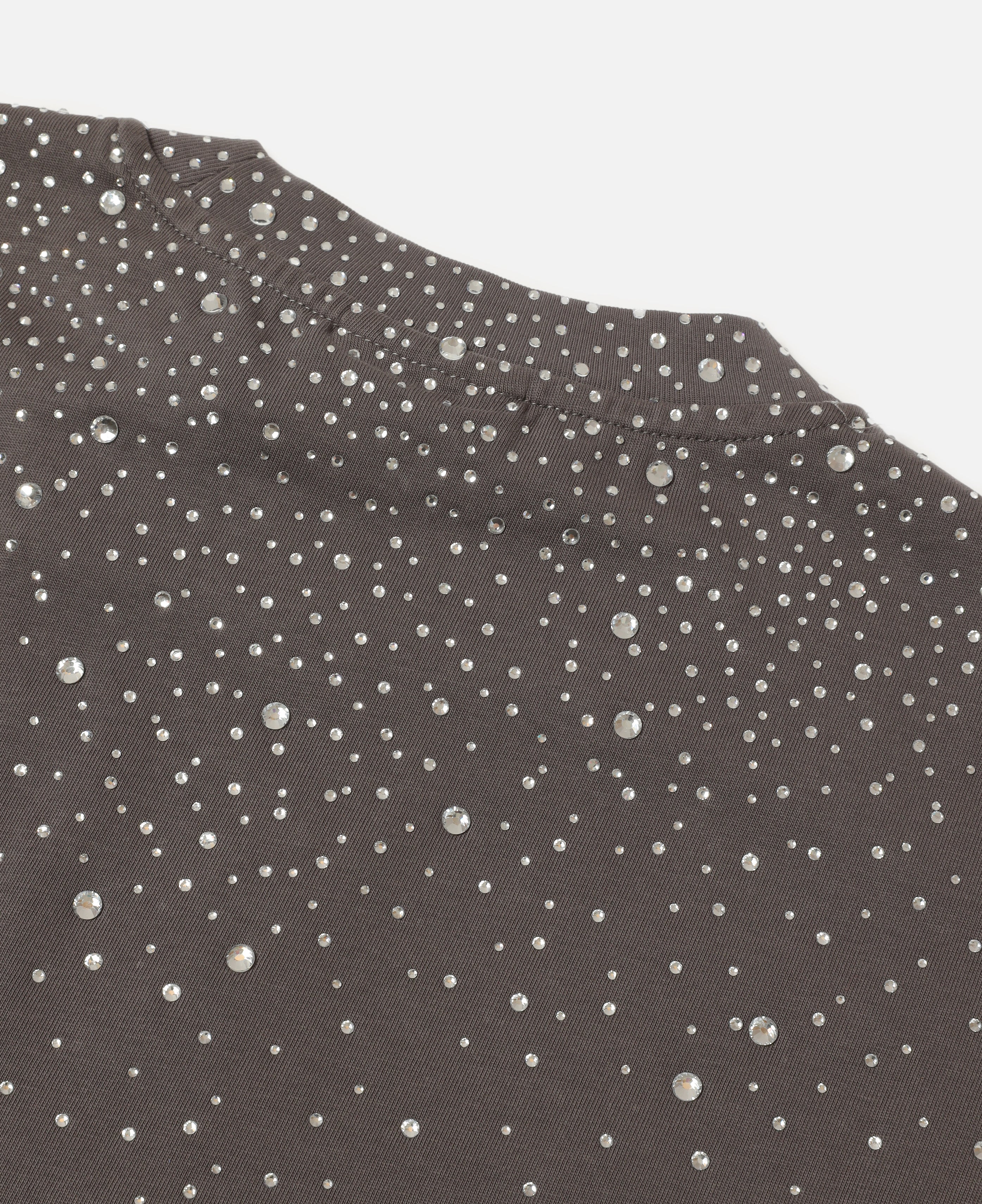 Luminous Dawn Rhinestone T-Shirt (Grey)