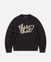 Heart Logo Knit Sweater (Navy)