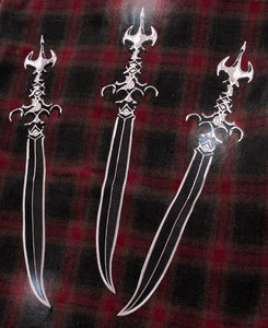 Arab Sword Flannel Zip-Up (Red)