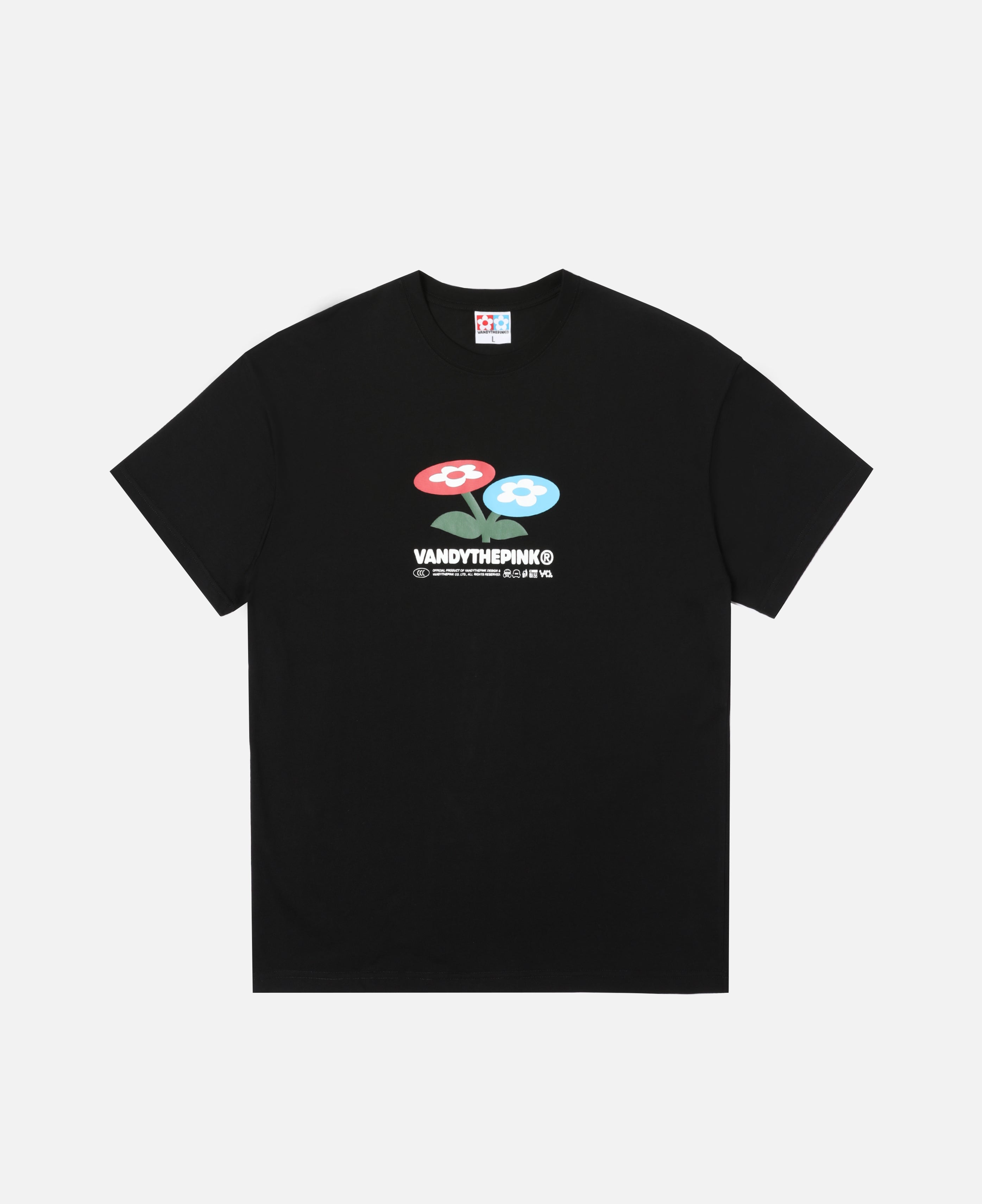 Two Flower T-Shirt (Black)